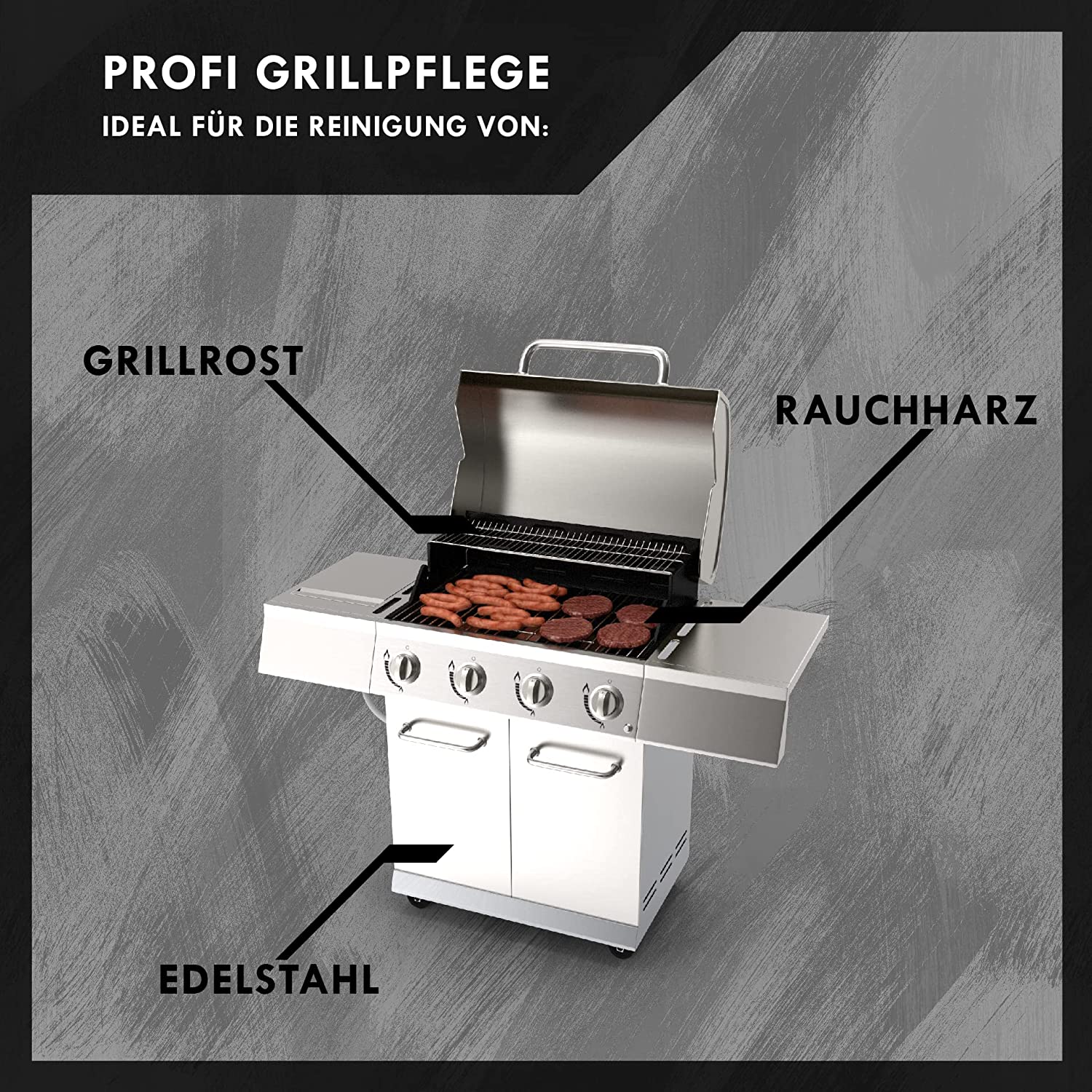 PUR Barbecue 1000ml Set Profi Grillreiniger für Edelstahlgrill uvm.